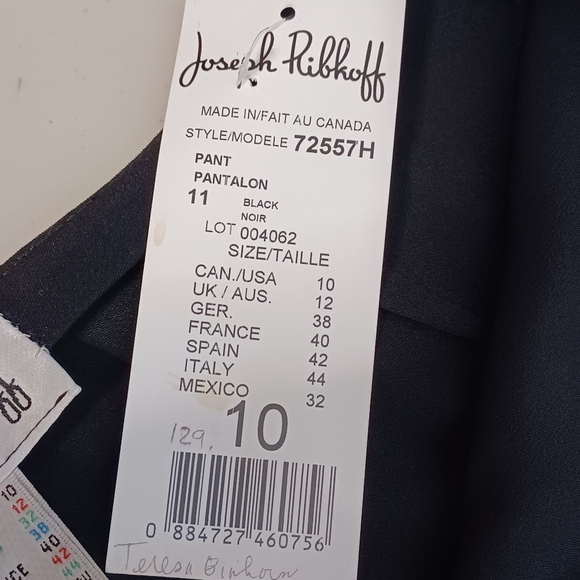 NWT Joseph Ribkoff Classic Black Office Trousers - Picture 10 of 12